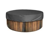 ITRHJTGP Housse Salon de Jardin Exterieur Round Hot Tub Cover Waterproof Outdoor Spa Protector Patio Furniture Slipcover for Bathtub Bubble Massage Spa Swiming Pool Cover(Black,210x30cm)