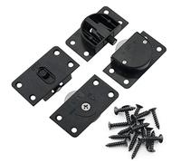 ITROLLE Lot de 2 ensembles de matériel de placard coulissant noir pour armoire de maison, porte coulissante, poulie en nylon, roue de suspension pour placard, armoire, portes coulissantes
