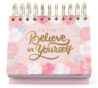 It's Time to Believe in Yourself, calendrier à rabat inspirant, chevalet de bureau perpétuel de motivation non daté, enseignants, bureau, demoiselle d'honneur, décoration d'intérieur, accessoire de
