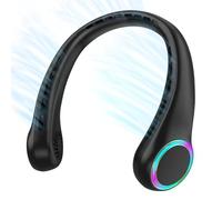 ITSHINY Ventilateur de Cou Portable Sans Pale - Mini USB Puissant et Silencieux avec Batterie 4000 mAh, 3 Vitesses pour l'Extérieur, Camping, Office Room