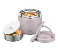 Itslife Boîte Alimentaire Isotherme, 970ml Boite Isotherme Repas Chaud, Lunch Box Isotherme avec Cuillère, Thermos Alimentaire Chaud en Acier Inoxydable, Thermos Isotherme pour Ecole Bureau, Violet