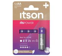 ITSON Blister de 4 Piles Alcalines LR6/AA 1,5V ItsPOWER