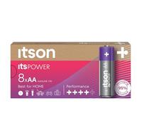 ITSON Blister de 8 Piles Alcalines LR6/AA 1,5V ItsPOWER