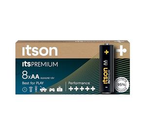 ITSON Boîte de 8 Piles Alcalines LR6/AA 1,5V itsPREMIUM