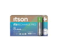 ITSON Boîte de 8 piles rechargeables AAA Pro NiMH prêtes à l'emploi, 930 mAh