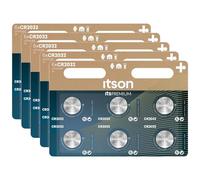 ITSON Lot de 5 x 6 Piles Bouton Lithium CR2032 3V Idéale e Voiture, Balance