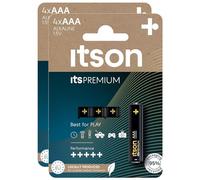 ITSON Pack de 2 x 4 Piles Alcalines LR03/AAA 1,5V itsPREMIUM