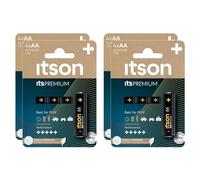 ITSON Pack de 4 x 4 Piles Alcalines LR6/AA 1,5V itsPREMIUM