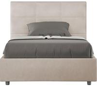 ITYHOME - Lit 1 place et demi avec sommier rembourré 120x210 microfibre sable Mika