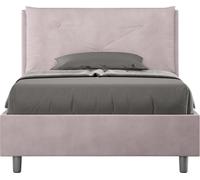 ITYHOME - Lit 1 place et demi coffre rembourré 120x190 microfibre lilas Appia Large