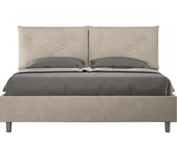 ITYHOME - Lit coffre rembourré 160x190 microfibre sable Appia