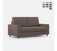 ITYHOME - Lit double coffre rembourré 140x200 microfibre lilas Adele