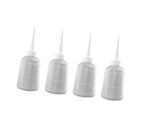 Iuhtrb Lot de 4 flacons à presser avec buse pour colles, huile et lavage dans les projets d'artisanat, verrerie de laboratoire