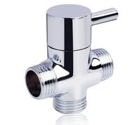 IUSOT 1 vanne de commutation 3 voies - Vanne de commutation de douche - 1/2" - En laiton massif chromé poli - Pièce de rechange pour douche, salle de bain, cuisine