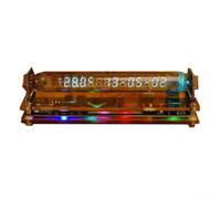 IV27 Rétro Tube à incandescence WiFi RGB Réveil numérique IV27 avec télécommande Affichage de la température Horloge de table de jeu IV27 ABS Argent RVB Fonction changement de couleur IV27 Tubes