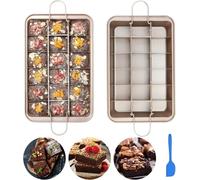 IVEOPPE Moule à brownies avec séparateurs et spatule 31x20x3.7cm