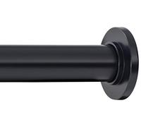 Ivilon Tringle à rideau à ressort pour fenêtre ou douche, extensible de 91,4 à 137,2 cm, noir