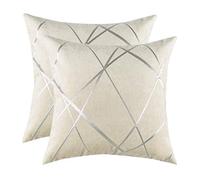 Ivoire Luxe Velours Coussin Couvre Cas, Housse de Coussin de Confortable d'Accent, le Meilleur Carré Décoratif Couvre d'Oreiller Sofa de Divan de lit de Canapé 24x24 Pouces 60x60CM Ensemble de Deux