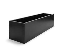 IvoQ Jardinière Extérieur Acier Noir - Sans Fond - 120 x 30 x 30 cm