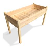 IvoQ Jardinière Surélevée – Bois – Bac de Culture en Bois – Résistant aux Intempéries – 126x60x76 cm – Pour Balcon & Jardin