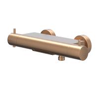 IVY Bond Ensemble de bain - thermostatique - apparent - douchette ronde - flexible de douche lisse - Cuivre brossé mat PVD SW1031142 / SW1031470 / SW1031492