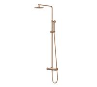 IVY Bond Ensemble de douche de tête - apparent - pomme haute slim 20 cm - douchette satin spray - cuivre brossé mat PVD CSB1GKCA
