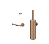 IVY Ensemble d’accessoires - garniture de brosse - modèle mural - petite patère porte-serviette - porte-rouleau de papier toilette - cuivre brossé mat PVD 6901165