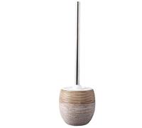IWENZHKPA Brosse WC Brosse De Toilette Rétro avec Support Rond en Céramique, Cuvette À Long Manche for Le Nettoyage Toilette Et Supports(Khaki)