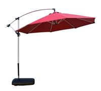 IWENZHKPA Parasol Grand Parapluie D'extérieur De 9,8 Pieds, avec Base, en Alliage D'aluminium, pour Patio, Plage, Jardin, Piscine Exterieur
