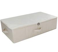 iwill CREATE PRO Sac de Rangement sous Le lit, boîte de Rangement à Couvercle Plat, Beige