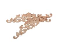 IWOWHERO 2 pièces Applique Bois Sculpté Décorative à Motifs Allongée pour Meubles Muraux Portes Armoires Style Vintage Décor Intérieur Polyvalent