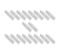 IWOWHERO 20 Pièces Clips de Sangle de Rechange Métalliques 0,6x2 Pouces | Fixation de Bande Élastique, Pièces Argentées en Métal, pour Mobilier Rembourré et Chaises de Salle à Manger
