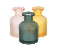 IWOWHERO 3 Pièces Flacon Diffuseur en Verre Cylindrique 130ml | Modèle Rond Moderne, Usage sans Flamme, Récipient Vide pour Huiles Essentielles, Accessoire Maison
