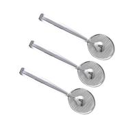 IWOWHERO 3 pièces Passoire à Huile Inox avec Pince Cuillère Filtre Multifonction pour Friture et Cuisson Lot de Outils de Cuisine avec Tamis Résistant et Poignée Ergonomique pour Aliments