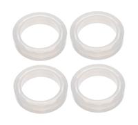 IWOWHERO 4 Pièces Anneau Diffuseur D’arômes en Silicone Blanc 62mm | Bord Large et Ajustement Stable, Diffusion Homogène par Chaleur, Adapté aux Lampes Domestiques, Salon ou Lecture