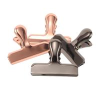 IWOWHERO 4 Pièces Clips en Acier Inoxydable, Pince Gator Compacte, Usage | Agrafes Métalliques pour Documents, Format Portable et Résistant, pour Organisation de Dossiers et Loisirs Créatifs