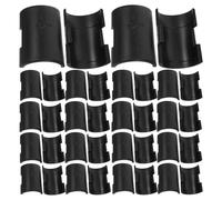 IWOWHERO 48 Clips de Fixation en Plastique Noir Diamètre 22 MM pour Étagères Métalliques et Bambou Connecteurs de Verrouillage pour Systèmes de Rangement Modulables Accessoires pour