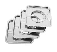 IWOWHERO 4pièces Plaques à Gas Drip Acier Inoxydable Tapis De Pour Cuisinière à Tray De Remplacement Pour Four à Facile à Nettoyer Installer