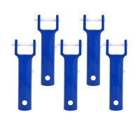 IWOWHERO 5 Pièces Pièces de poignée de Piscine en PC Bleu, connecteur à Pince en V, Remplacement pour Nettoyeur de Fond de Piscine, Nettoyage de Piscine