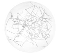 IWOWHERO Abat-jour Suspendu Rond Facile à Nettoyer et Remplacer en Verre Structure Filaire Courbée en Aluminium pour Lampe de Salon Décorative Élégante