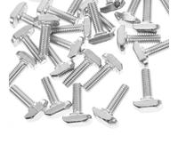 IWOWHERO Boulons à Rainure en T et Dentelures Anti-vibrations en Acier Inoxydable 30 Pièces 6mm Haute Dureté pour Profilé Aluminium Européen Standard pour Machines Cnc