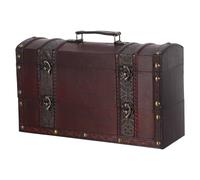 IWOWHERO Coffret Bois Vintage pour Bouteille de Vin Boîte de Rangement Robuste et Élégante Caisse de Transport Sécurisée pour Cadeau Mariage et Occasions Spéciales