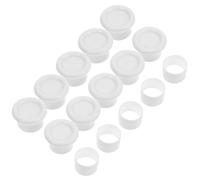 IWOWHERO Embouts de Tringle à Rideau Blancs en TPR et PVC antidérapants Lot de 5 adaptés aux tringles de penderie 32 mm avec Manchon de Connexion pour tringles Extensibles