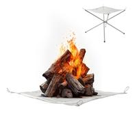 IWOWHERO Grille pour Cuisinière Portable en Acier Inoxydable Grille de Barbecue Pliable pour Barbecue Extérieur et Cuisson en Plein Air Camping