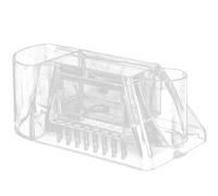 IWOWHERO Organisateur Transparent pour Têtes de Polissage Manucure, Boîte de Rangement Compacte en Polycarbonate, Porte-outils pour Perceuse à Ongles, Support Portable pour Salon et Usage