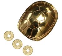 IWOWHERO Outil de Divination Feng Shui en Cuivre, Carapace Tortue Chinoise | Style Chinois Vintage, Pièce Décorative Dorée, Pièces de Divination, pour Autel et Bureau