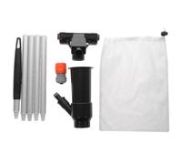 IWOWHERO Outil de Nettoyage pour Piscine Embout Aspirateur Noir en Plastique et Alliage D'aluminium, Structure Simple et Performance Stable, pour Aquarium et Bassin