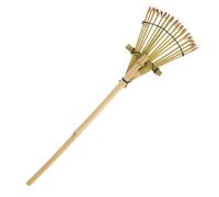 IWOWHERO Petit râteau à sable de jardin en bambou avec poignée confortable et design japonais pour niveler le sable dans le jardin et l'entretien du paysage