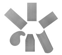 IWOWHERO Racloir Menuisier, Ensemble de Racloirs Travail du Bois, 6 Pièces en Acier, Surface Polie, pour Finition de Meubles et Bricolage