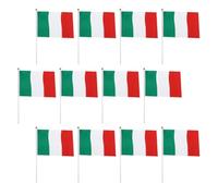 IWOWHERO Set de Drapeaux Italiens Portatifs Lot de 100 Design Élaboré en Polyester Léger pour Clubs Sportifs et Salles de Classe
